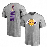 Los Angeles Lakers 3 Anthony Davis Gray Nike T-Shirt,baseball caps,new era cap wholesale,wholesale hats